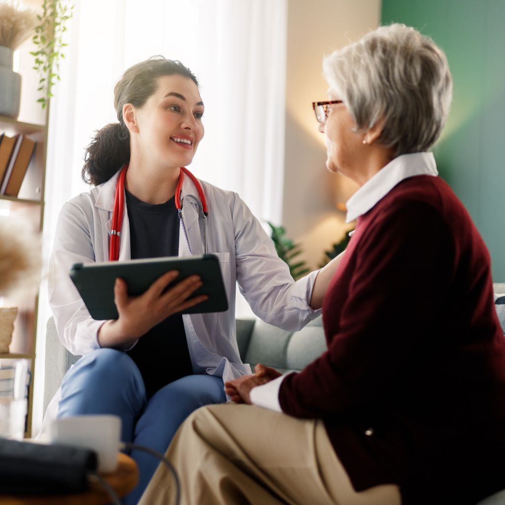 Doctor reviewing health insights with patient